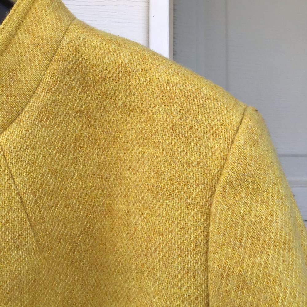 NWT Talbots Beautifully Made Yellow Wool Blazer - Picture 5 of 7